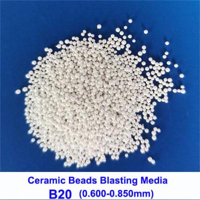 China 700HV Ceramic Blasting Media Zirconia Sand B20 B30 B40 B60 For Metal Surface Finish for sale