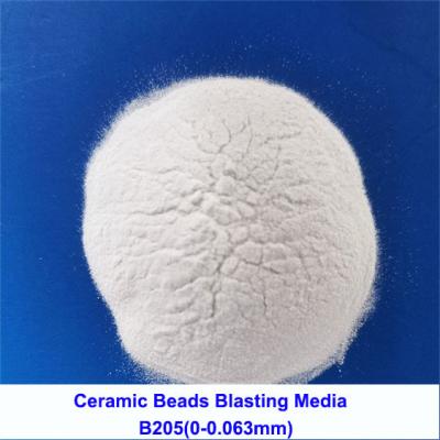 China Min 90% Roundness Ceramic Bead Blasting Media B170 B205 B400 B505 Metal Surface Finish for sale