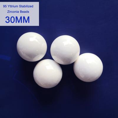 China Size 30mm Zirconia Grinding Balls For Non-Metallic Ore Coarse Grinding In Mixing Mill for sale