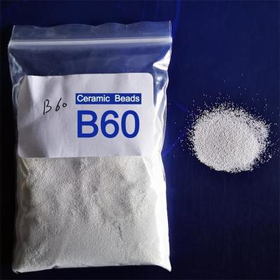 China B60 Ceramic Bead Blasting Abrasive 0.150-0.300 For Alu Alloy Parts Sandblasting Finish for sale