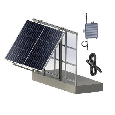 China Hot sales balkonkraftwerk 600W 800W home micro inverter balcony solar system with hanging balcony brackets full set for sale