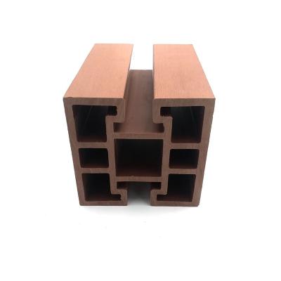 China outdoor fence post wpc post wooden compound column waterproof anti-slip wear-resistant straight pole for sale