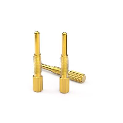 China Pin Factory Supply Spring Loaded Special Shaped High Current Pin Filler Plated Gold Brass Pogo Pin for sale