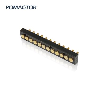 China Charger 12 Pin Spring Loaded Dual Pogo Pin Connector Row for sale