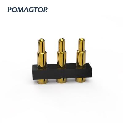 China Pogo Pin Connectors Chinese Factory Price PCB Charging Pitch 2.54mm 3 Pin PE Bag 12V SMT Female Din, 2A Pa46 Power Connector PCB, Charging for sale