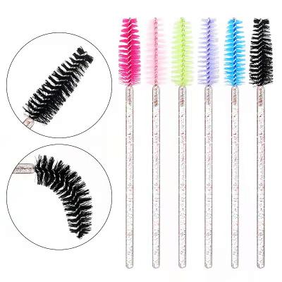 China Precise Closure Customized Various Color And Packing Disposable Lash Extension Cleansing Brush Plastic Mascara Brush for sale