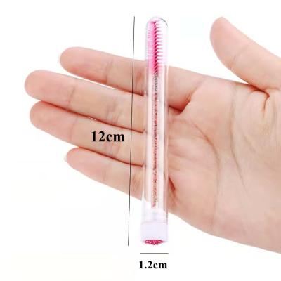 China Reusable Empty Eyelash Brush Or Lash Brush Tube Eyelash Mascara Acrylic Tube Of New Various Popular Eyebrow Brush Design for sale