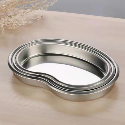 China Dental Body Art Tattoo Kidney Shape Tray Eyebrow Lip Permanent Makeup Tool Tray Wholesale Stainless Steel Surgical Makeup Eyebrow Tattoo Tool for sale