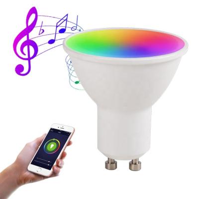 China 5 Watt Floodlight Residential Cluster Sharing Control Smart LED wifi GU10 light bulb for home Google Alexa Tmall Genie for sale