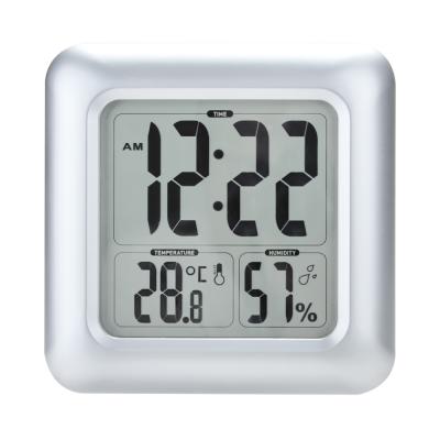 China 12 Hours Display Large Bath Waterproof Digital Shower Clock Digital Bathroom Clock China Thermometer for sale