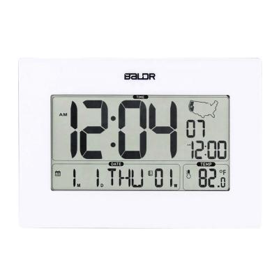 China BALDR Atomic Alarm Clock Display Screen Radio Controlled Table Nap Big Clock Big Class Function With Temperature And Calendar for sale