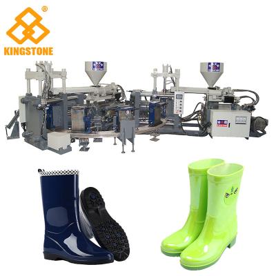 China Automatische Regen-Schuhe, die Maschinen-Fertigungsstraße, Drehspritzen-Maschine machen zu verkaufen