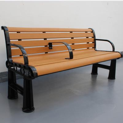 China Modern Outdoor Rust Resistant Cast Aluminum And Recycled Garden Bench Park Benches Public Garden Plastic Wood Bench For Outdoor for sale