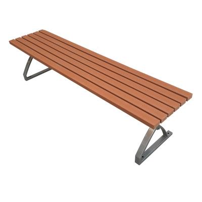 China Gavin Furniture Contemporary Urban Site Supplying Backless Outdoor Waterproof Benches Recycle Plastic Park Bench Set With Mild Steel Frame for sale