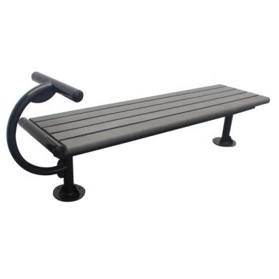 China Contemporary Steel Frame And Recycled Plastic Slats Commercial Outdoor Workout Bench for sale