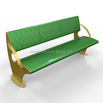 China 2018 NEW Modern Laser Cutting Metal Outdoor Site Furniture Bench Seat for sale