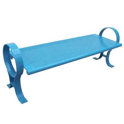 China Modern Metal Iron Garden Backless Bench Outdoor Bench Packed In 2 Bundles for sale