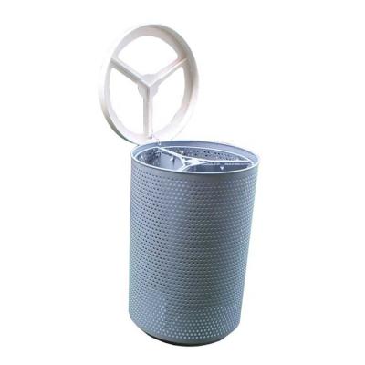 China Sustainable 3 Compartment Outdoor Metal Recycle Garbage Bin for sale