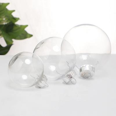 China Wholesale Transparent Christmas Decoration Hot Sale Balls Ornaments Empty PET Christmas Ball for sale