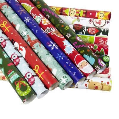 China Beautiful Antirust Custom Christmas Gift Wrapping Paper Rolls Christmas Wrapping Paper Wholesale for sale