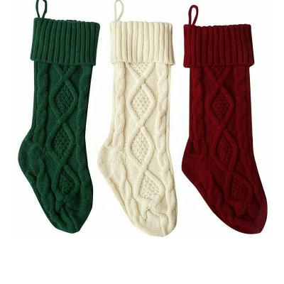 China Christmas Ornaments Christmas Decoration Supplies Hot Sale Christmas Cotton Socks Wholesale Knit Christmas Stocking for sale