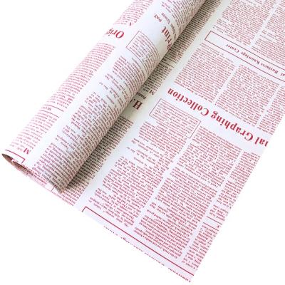 China Direct Selling Rustproof Wholesale Newspaper Factory Kraft Paper Flower Design Newspaper Wrapping Paper for sale