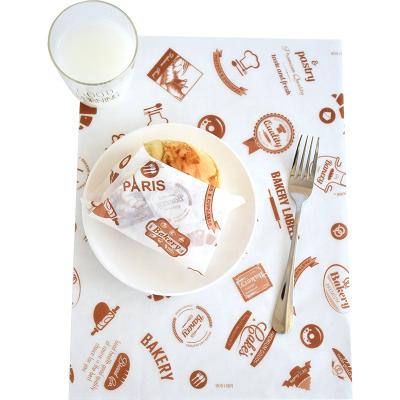 China Wholesale Custom Printed Wax Paper Greaseproof Food Grade Waterproof Paper Hamburger Wrapping Paper For Food for sale