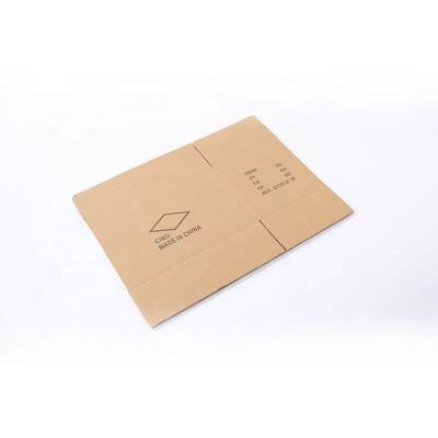 China Recyclable Disposables Recycle Custom Logo Small Blank Kraft Paper Flat Shipping Packaging Shipping 5 Ply Corrugated Cardboard Box for sale