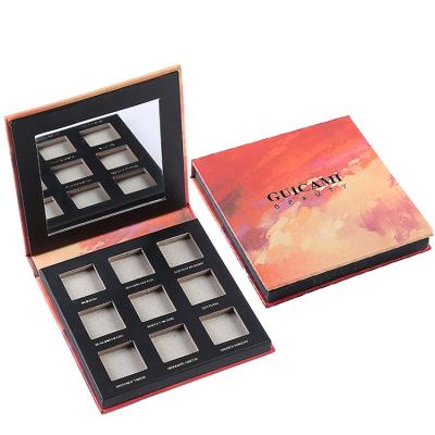 China Recyclable Factories Store Cheap Empty Wholesale Custom 9pan Eyeshadow Box Eyeshadow Palette Packaging for sale