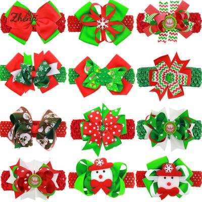 China Soft Hair Clip Headband Baby Hair Bow Christmas Girls Dual-Use Hair Accessories Wholesale for sale