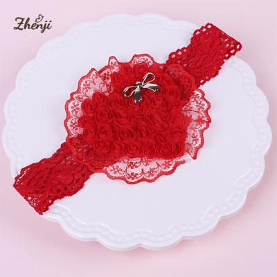 China 2022 Sweet Kids Love Heart Headband Valentine Bowknot Hair Bands For Girls Valentine Hair Accessories Party Festival Headwear for sale