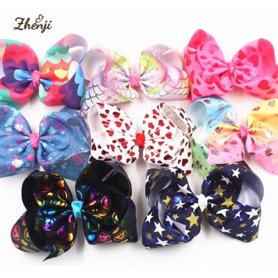 China Fashion 8 Inch Kids Jewelry Unicorn Heart Stars Gold Mermaid Bows Hairpin Ribbon Headdress Hair Accessories for sale