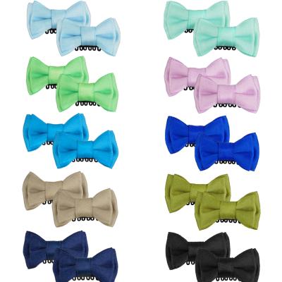 China Sweet Candy Color Newborn Infant Baby Mini Small Bow Snap Hair Clips Safety Hairpins For Kids Girls Children Hair Accessories 2586 for sale