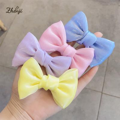 China 2022 Baby Hairpins Kids Hair Clips Soft Net Red Hair Clips Little Girl Headwear Bow News Cute Sweet Accessories Girls Gifts for sale