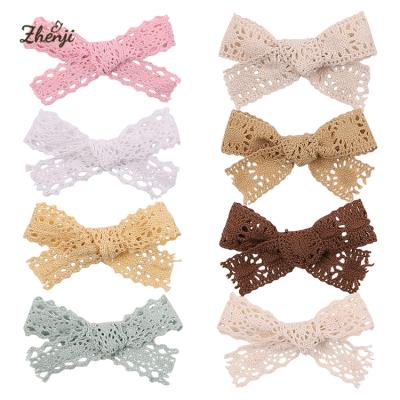 China Single Side Soft Clip Grid Bowknot Insti Hair Clips Kids Hair Accessories 2312 for sale