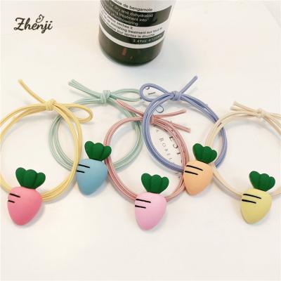 China Fruit Carrot Elastic Hair Circle String Elastic Hair Band Soft Free Shipping Acrylic Colorful Hair String Woman Main Woman Lovely for sale