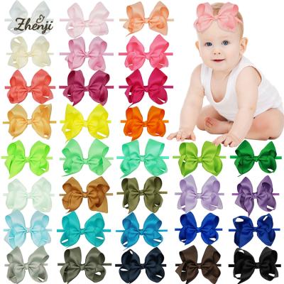 China 40 Soft Colors/Children's Head Hair Wrap Baby Hair Accessories Bundles Nylon Infant Soft Headband Hair Band for sale