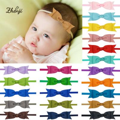 China 40 Colors/Lot Mini Bowknot Hairband Elastic Headband Soft Drops Kids Baby Girls Bundles Shipping Baby Headbands Newborn Headband 8081 for sale