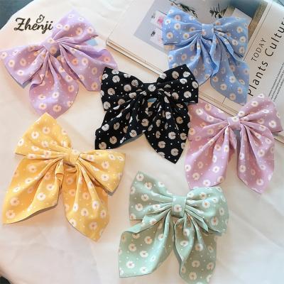 China New Large Soft Hair Bows With Clips For Women Kids Handmade Grosgrain Ribbon Hairpin HairBow Accessories for sale