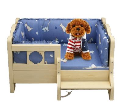 China Factory Price Breathable Solid Wood Comfortable Pet Bed Pet Cradle for sale