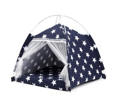 China New Design Travel Pet Tent Cover Strip Spacious Interior Space Anti-slip Canvas Removable Cotton And Positive Anti-slip for sale