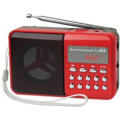 China LCJ L-988 PORTABLE Vintage Mini Cube FM Retro Radio With MP3 Player for sale