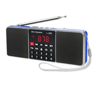 China LCJ PORTABLE L-288 bestselling two speakers clear bass stereo sound usb fm radio with speaker for sale