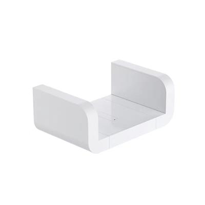 China Large capacity Adhesive Floating Shelves Non Drilling Bathroom Shelf Organizer For Home Wall Mounted Bathroom Storage Shelf for sale