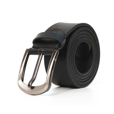 China Fashion Belt Black Handmade Dress Belt With Silver Hardware In Alloy Material 35mm 1.38