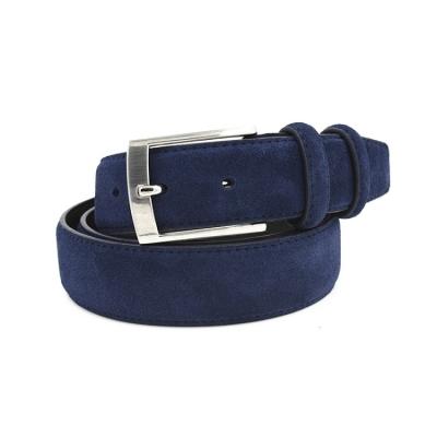 China Custom Made Suede Leather Belt Casual Men's Belts For Men With Free Monogram Buckle Fashion Classic Style Cowhide Dress Handmade Belt for sale