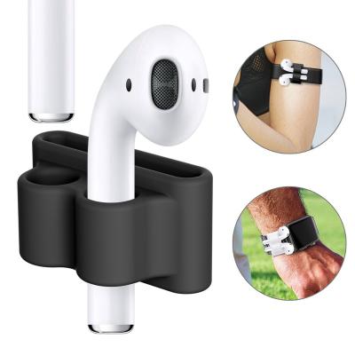 China For Earphone New Style High Quality Silicone Anti-lost Stand Watch Band Holder For Apple Earphone for sale