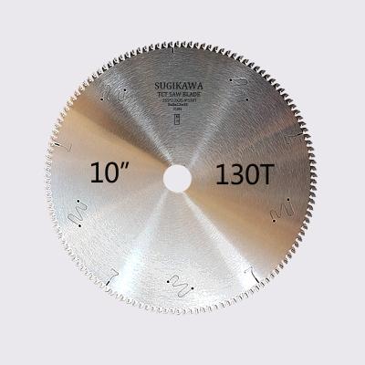 China Aluminum Multi Cutter 10inch 130T Tool TCT Saw Blades For Cutting Wood Aluminum Profiles Blade Steel Aluminum Plastic Disc Saw Blades for sale