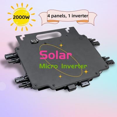 China 2000W Output DC/AC Micro Inverter 4 Panels In 1 Micro Solar Inverter For Home Solar Power Backup 32mm*186mm*285mm for sale