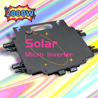 China DC/AC Micro Inverter 4 Panels In 1 Solar Micro Inverter For Home Installation 2000W Solar Powered Micro Inverter 32mm*186mm*285mm for sale